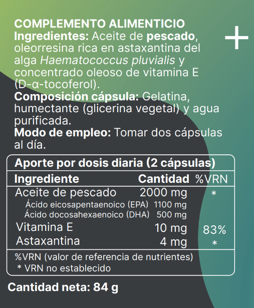 Omegaxa de EterVital, omega-3 EPA y DHA con astaxantina